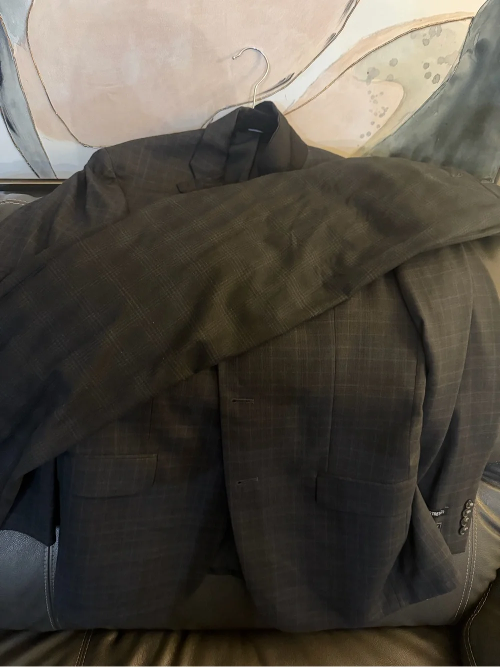 Jos. A. Bank Charcoal Plaid Suit Jacket